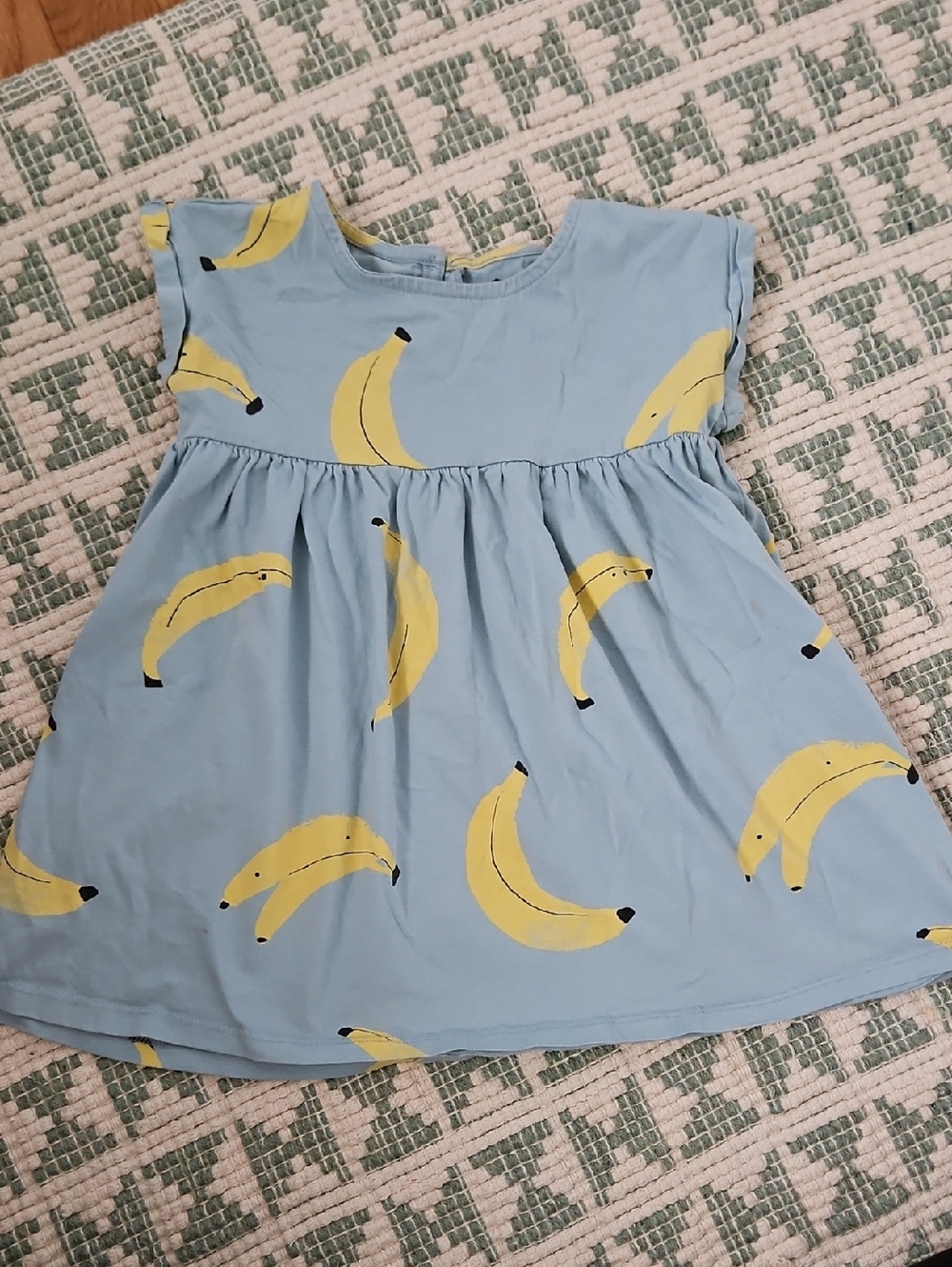 Tea Collection Blue Banana Print Dress